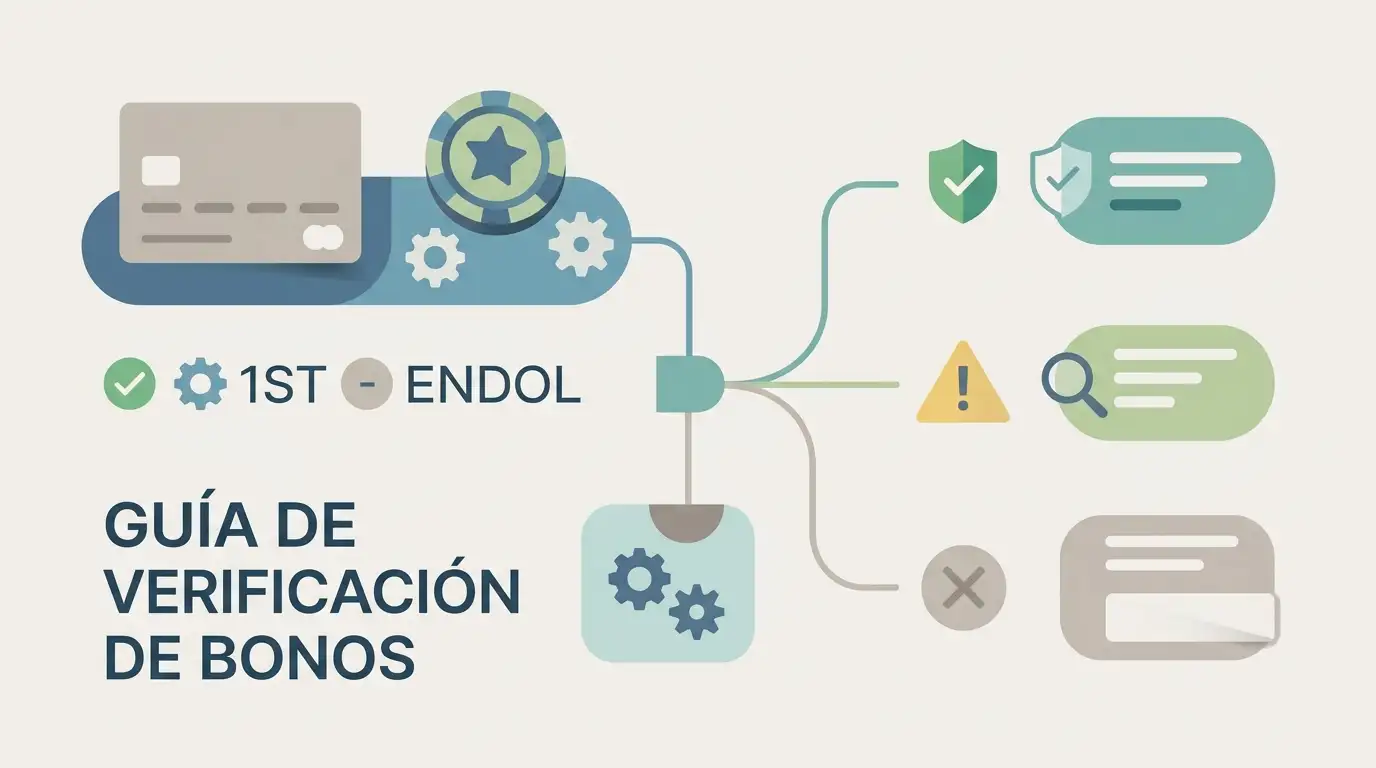 Ilustración conceptual del primer depósito con indicadores de condiciones verificadas y pendientes de revisión